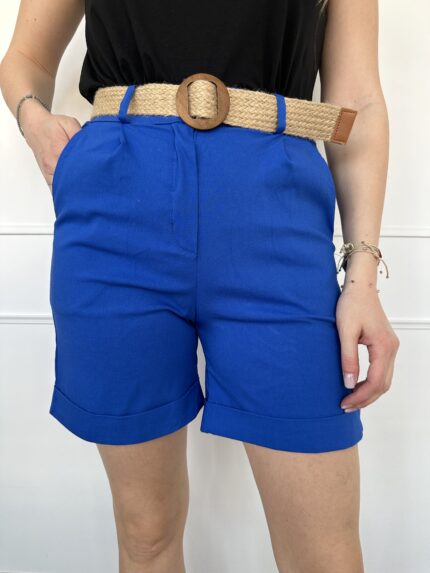 Σορτς Με Ζώνη Μπλε
