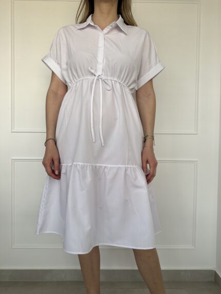 Φόρεμα Με Μανίκι Λευκό